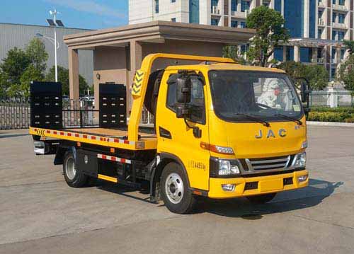 江淮駿鈴V5藍(lán)牌一拖二平板清障車